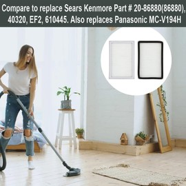 10 Pack Vacuum Filters for Kenmore EF-2, 86880, 20-86880, 40320, 610445, Exhaust Vacuum HEPA Media Filters Replacement, Vacuum Cleaner Filter for Panasonic MC-V194H