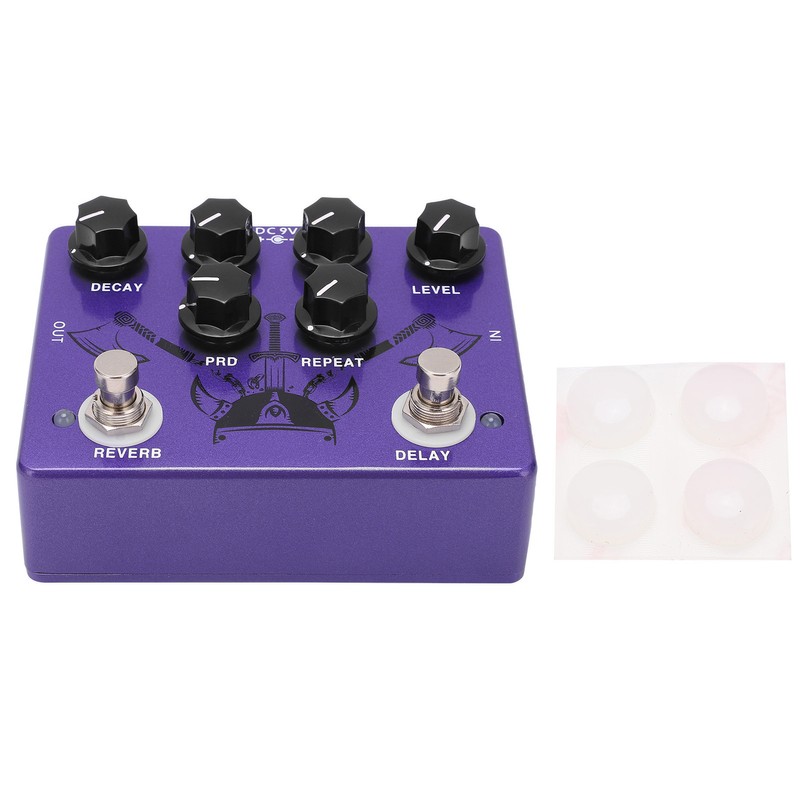 Guitar Effect Pedal Reverb Digital Delay 2 in 1 True