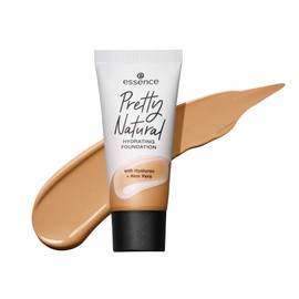 essence Pretty Natural Hydrating Foundation Make Up with Hyaluronic + Aloe Vera No. 070 Warm Cashew Nude Moisturising Radiant Fresh Matte Vegan Oil Free Alcohol Free 30 ml