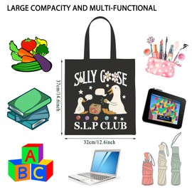 TSOTMO Funny Slp Gift SLP Club Tote Bag for Speech Language Pathology Slp Appreciation Gift for Women (SLP Club tote CA)