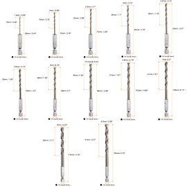 sourcing map M35 High Speed Steel Cobalt Twist Drill Bit Set 1.5/2/2.5/3/ 3.2/3.5/4/4.5/4.8/5/5.5/6.0/6.5mm with 1/4" Hex Shank Jobber Drill for Metal, Steel, Copper, Aluminum, Zinc Alloy