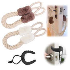 3 Stück Türstopper Klinke Baumwolle Türkordel Klemmschutz für Türen, Türkordel Türstopper für Haustier, Babys und Kinder, Fingerschutz, Verhindert Türknallen