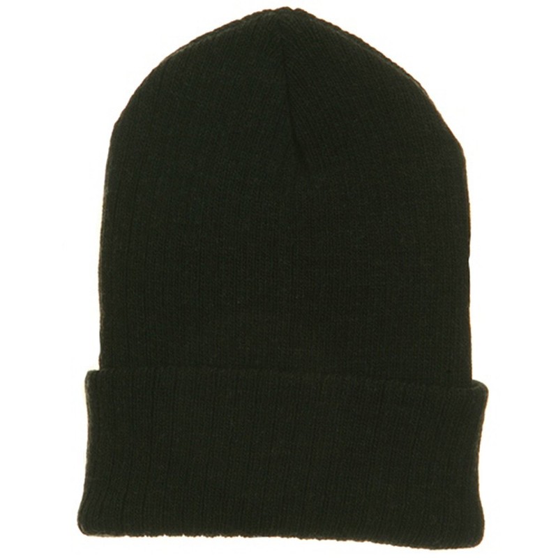 Artex Heavy Ribbed Cuff Beanie - Black OSFM