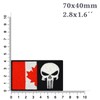Skull Patch Canada Flag Fabric Applique to Sew or Iron