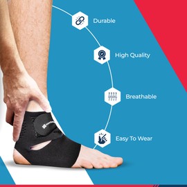 New Options Sports Ankle Brace for Men & Women | Ankle Support For Plantar Fasciitis, Heel Spurs, Sever’s Disease, Haglund’s Disease, Achilles Tendon Support & Sprain Relief | Made in the USA