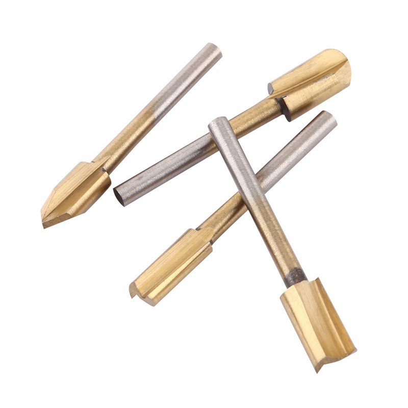 10pcs HSS Titanium Coated Woodworking Edge Cutters Trimmer Router Machine