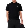 Lacoste Mens Ultra Dry Raglan Sleeve Polo Sport Short, Black,