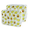 TotePrint 2PCS Avocado Transparent PVC Cosmetic Bag, Portable Waterproof Storage