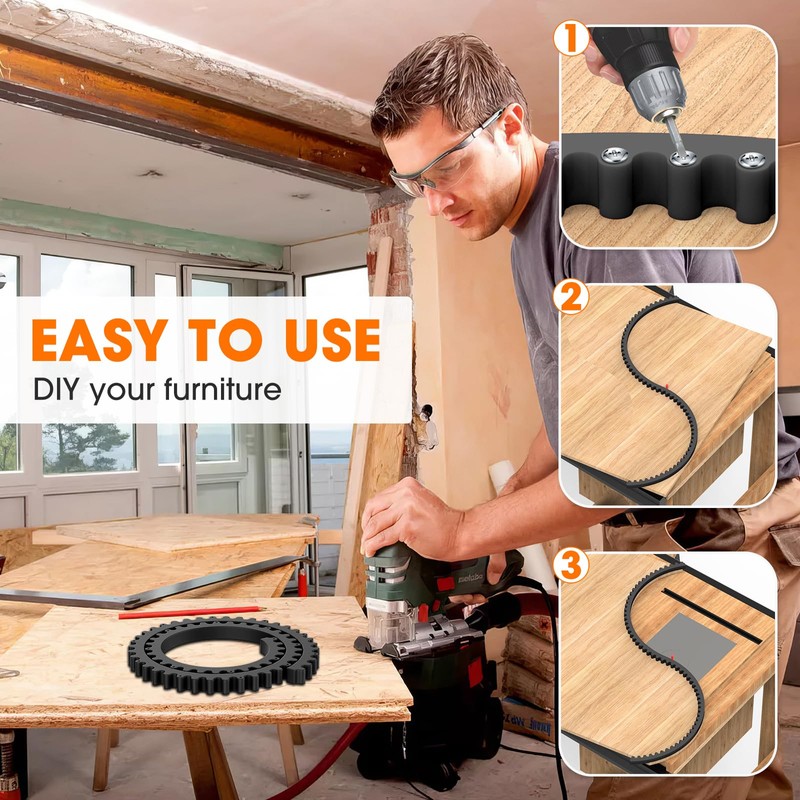 Mdkave Flexible Router Edge Guide,Router Templates for Woodworking,Flexible Curve Template