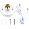 15ft Light Bulb Socket with Cord,Light Socket,E26/ E27 Lamp Base