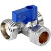 Merriway BH04506 15 mm Dual Appliance Valve - Chrome