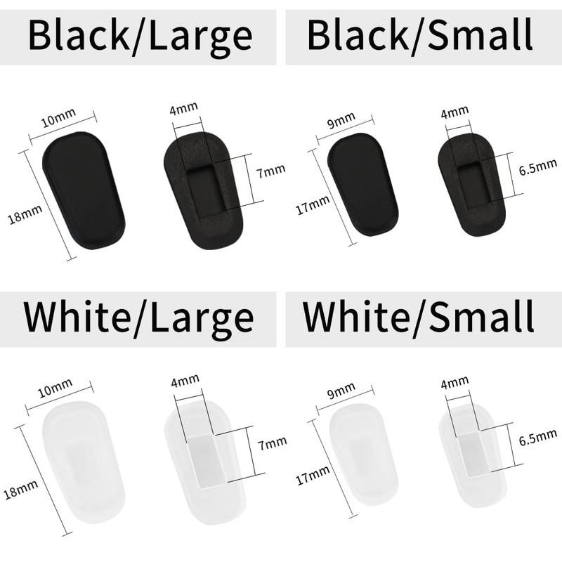 Funda para almohadilla de nariz antideslizante (pequeño, negro)