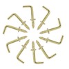 Biaungdo 100 Pack 1/2" L Hooks, Gold Screw in Hooks