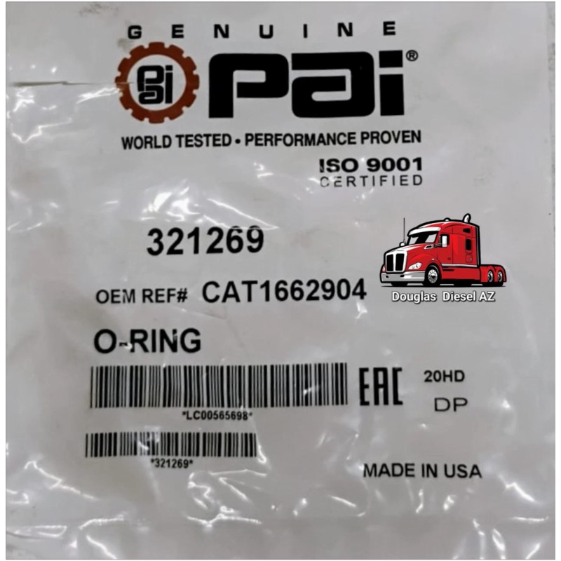 PAI Injector Sleeve O-RING for CAT 3406E C15. PAI# 321269