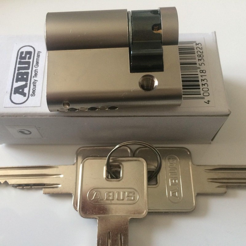 ABUS 53822 Euro Nickel Plated Half Cylinder Lock