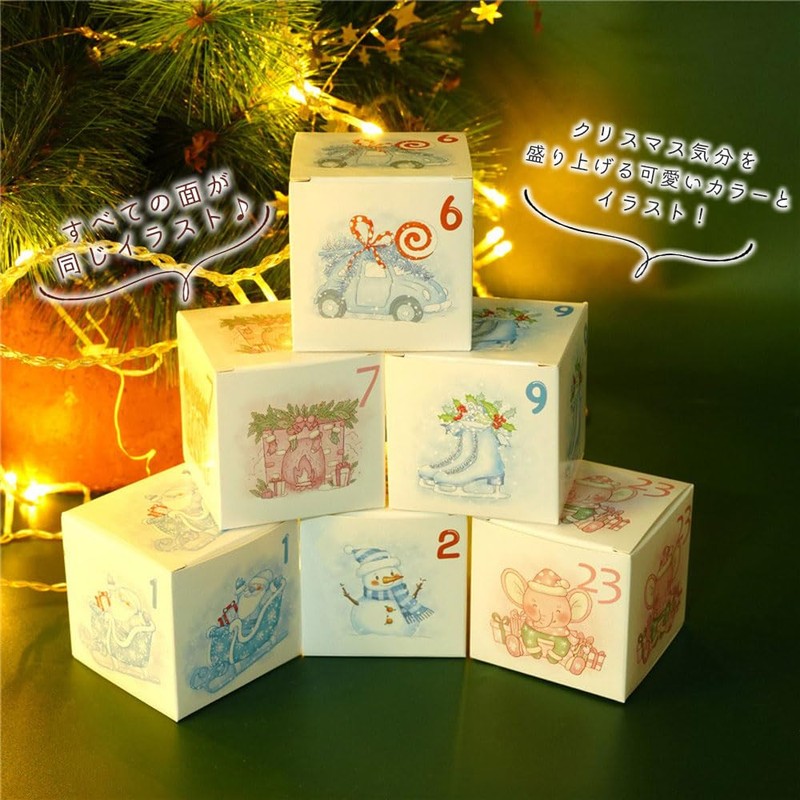 moin Moin 2411ra502 Advent Calendar Box, Only Unfilled Paper Box,