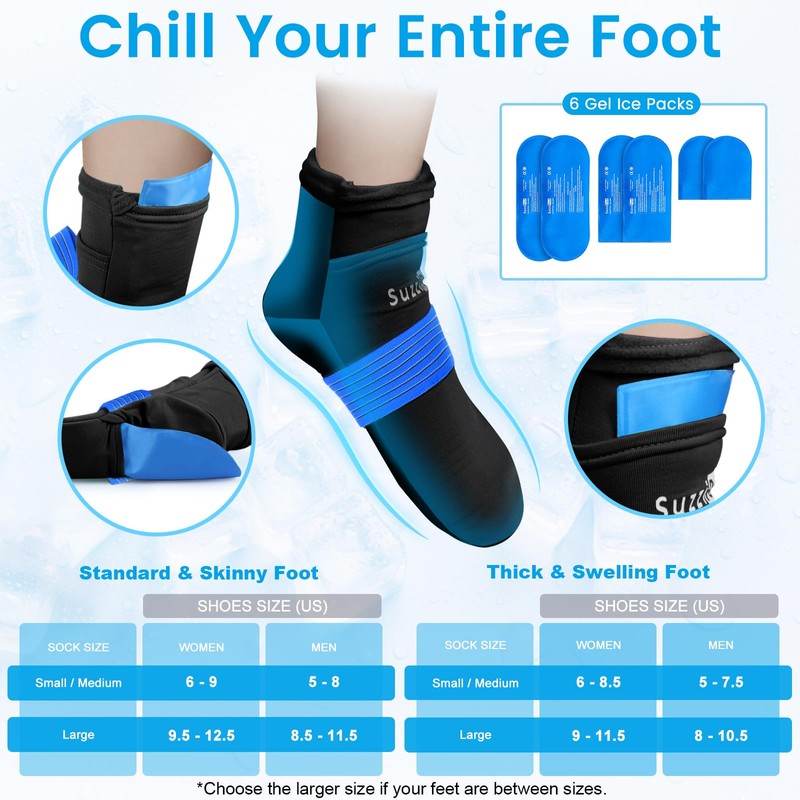 SuzziPad Ice Pack Stress Relief Cap & Cooling Socks &