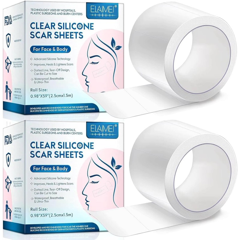 Rollo de cinta de silicona para cicatrices, Hojas de silicona