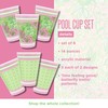Lilly Pulitzer 14 Ounce Reusable Plastic Pool Cups, Set of