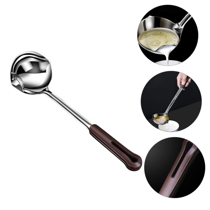 Mobestech Oil Separating Ladle Practical Soup Scoop Drip-preventing Nozzle for