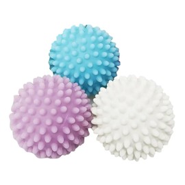 ENN LLC Laundry Balls - Set of 3 - Dryer Safe for Washing, Tangle Resistant, White, Blue, Purple