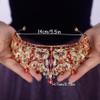 Teyglen Red Crystal Wedding Tiara for Women Royal Princess Rhinestone