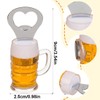 LONZIKP 3er Pack Lustig Magnet-Flaschenöffner Bierglas mit Kühlschrankmagnet
