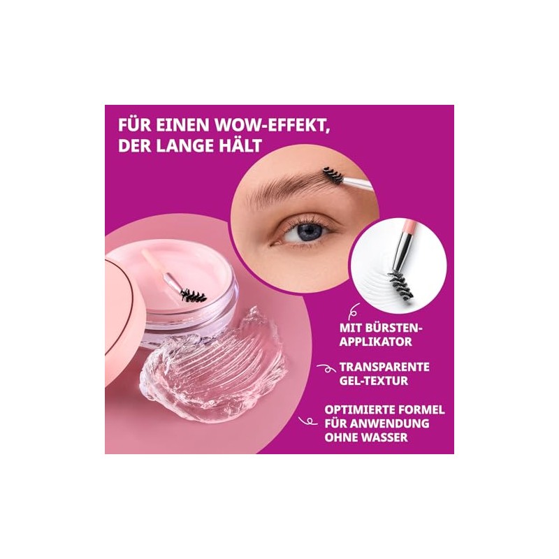 essence brow lifting gel set, transparent eyebrow gel with gel-like