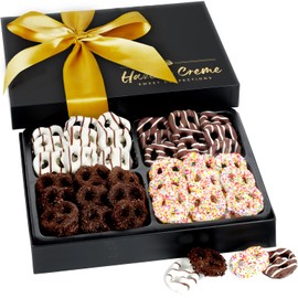 Easter Pretzel Gift Basket - Kosher Pretzels Gift Box - Vegan Gourmet Food Gifts for Women/Men - Sweet and Salty - Thank You, Corporate, Birthday, Graduation