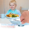 Kaempe Pack of 2 Stainless Steel Baby Plates with Spoon