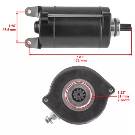 Caltric Starter & Solenoid Relay for Honda VT500Ft Vt 500 Ft Ascot 491cc Engine 1983-84