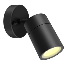 Kerry Kerry Outdoor Wall Lights, Adjustable Black Stainless Steel IP44 Waterproof Spotlight Downlight, Mains Powered Exterior Wall Sconce for Indoor, Front Door, Patio, Porch, Garden, Garage (Bulb Excl.)