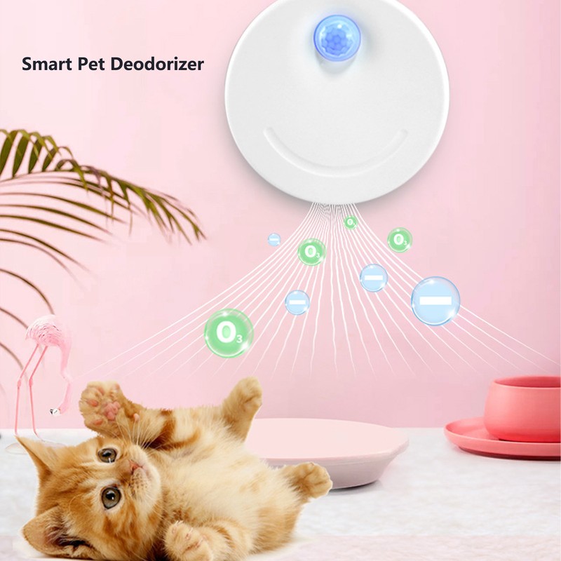 Negative Ion Cat Litter Deodorizer White Intelligent Odor Remover for