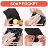 Xohairp 5 Pack Soap Bag, Exfoliating Nylon Soap Saver Bag,Black