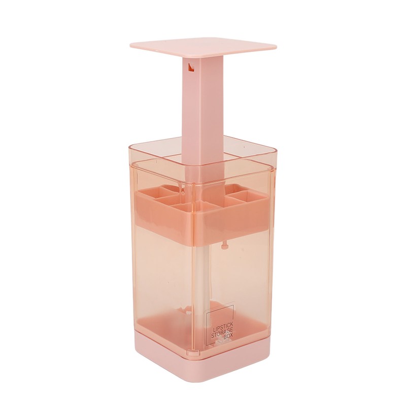 Lipstick Holder Auto Lifting Dustproof Large Capacity Transparent Window Lipstick