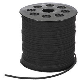 PATIKIL 100 Yards x 2.6mm Faux Suede Leather Cord, Leather Lace String for Bracelet Necklace Beading Making DIY Crafts, Black