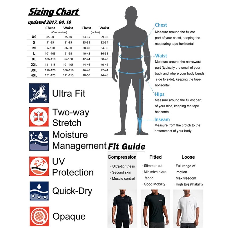 HUGE SPORTS Men's Splice UV Sun Protection UPF 50+ Skins