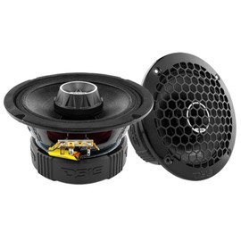 DS18 PRO-ZT6 6.5-Inch 2 Way Pro Audio Midrange Speakers with Built-in Bullet Tweeter 4-Ohms 450W Max 225W RMS Water Resistant - Black Metal Mesh Grill Included (1 Speaker) (Renewed)
