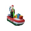 8 Foot Long Inflatable Santa Claus on a Fishing Boat