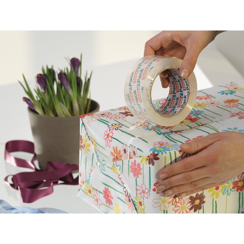 Tesa Crystal Clear Packing Tape 3 Rolls 66 m x