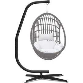 BestMassage Hanging Hammock Stands Hammock Chair Stands Outdoor Solid Steel Heavy Duty Stand Only Construction for Hanging Hammock ，C Stand Air Porch Swing Chair Indoor