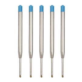Okaywork Ballpoint Pen Refill XB Blue, Pack of 5 Metal Refills, Indelible, Large Capacity Ballpoint Pen Refills