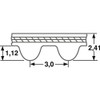 Gates Toothed Flat Belt Synchronous Belt Powergrip GT3 Profile: 255-3MGT