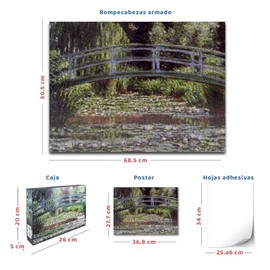 FLINK Rompecabezas Monet Puente Japones 1000 Piezas