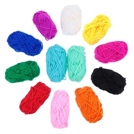 Operitacx Acrylic Yarn 10g 12 Colors Knitting Crochet DIY Yarn for Clothing and Craft Projects