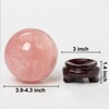 MOGEMT Large Rose Quartz Crystal Sphere Natural Pink Healing Crystal