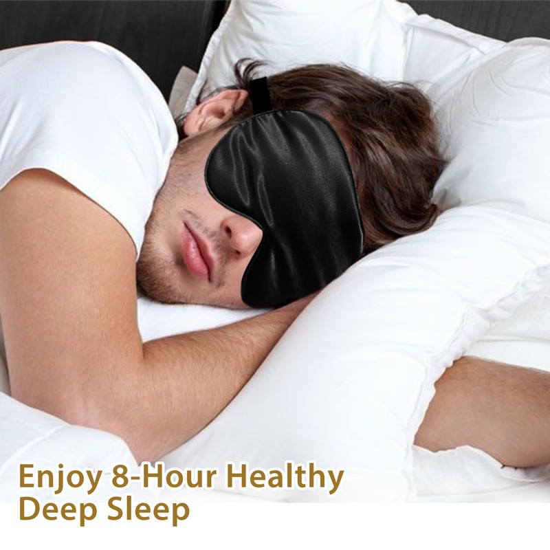 JroyJoy 4 Pack Super Soft Silk Sleep Mask for Side