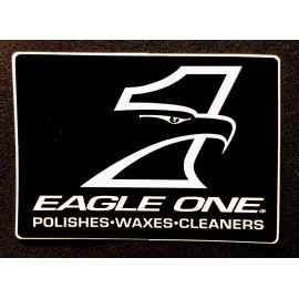 EAGLE ONE “POLISHES WAXES CLEANERS” STICKER 3 1/2“ X 2 1/2“ (BRAND NEW MINT)