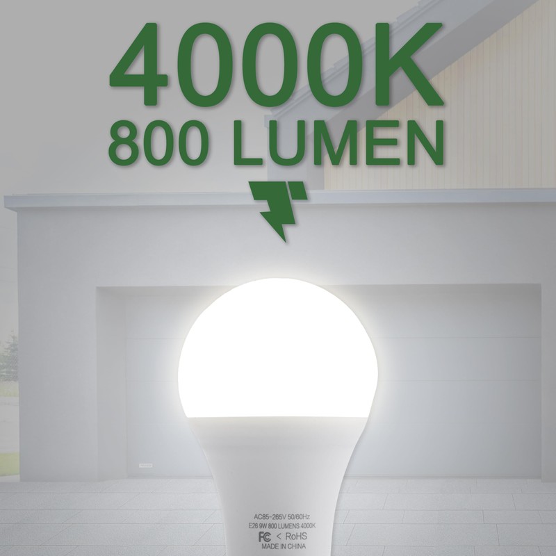 2 Pack LED Garage Door Opener Bulbs, 4000K, White, Compatible