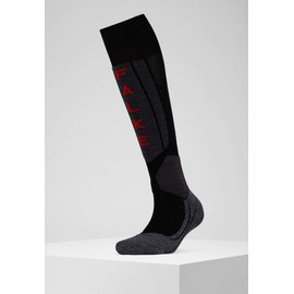 FALKE Womens SK5 Skiing Socks, Silk, Black (Black-Mix 3010), US 8-9 (EU 39-40 Ι UK 5.5-6.5), 1 Pair